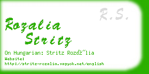 rozalia stritz business card